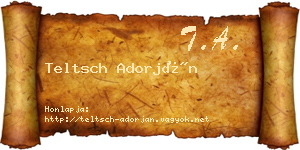 Teltsch Adorján névjegykártya
